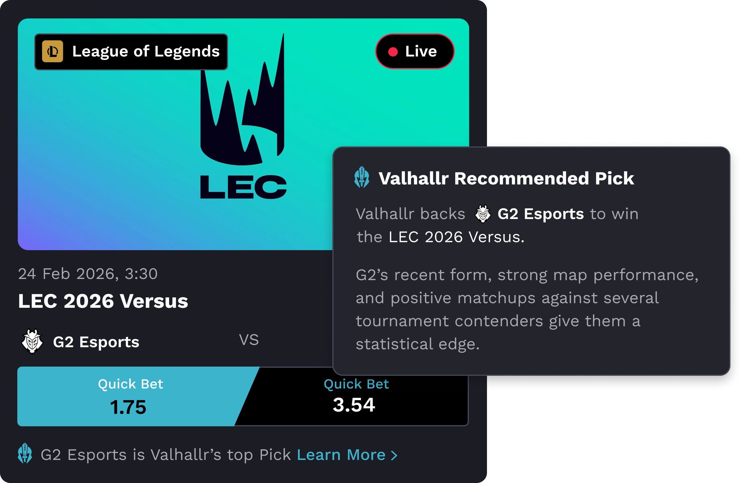 Top picks and market cards