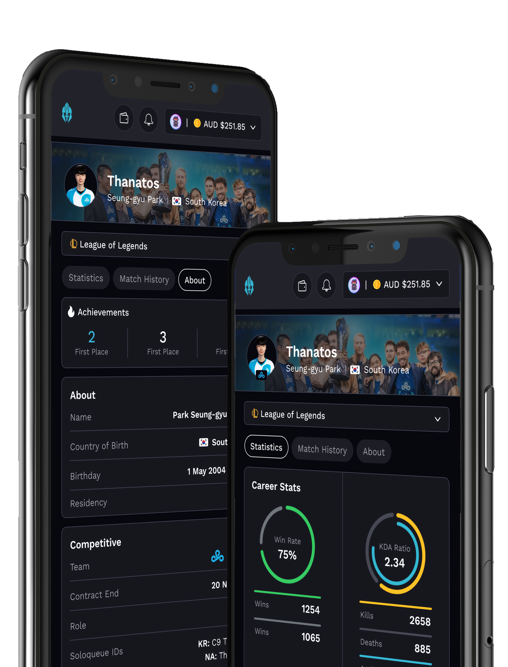 Valhallr player performance interface